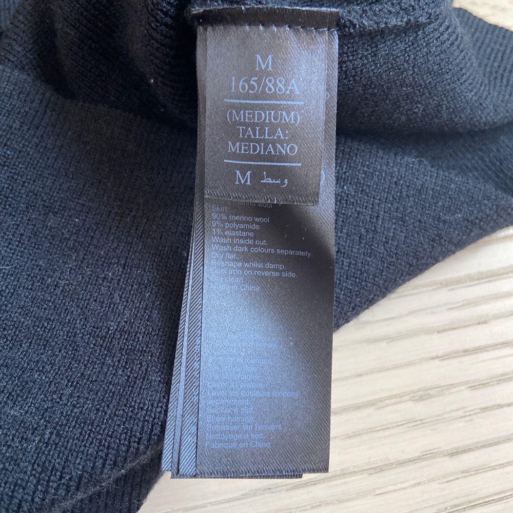 NEW Allsaints merino wool black dress medium tags Batwing - Picture 8 of 8